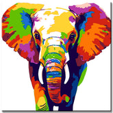 Painting by Numbers Little Elephant in Portrait Modern Animal Art